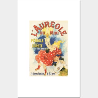 L' AUREOLE Petrol Oil Lamp French Art Nouveau Advertisement Jules Cheret Posters and Art